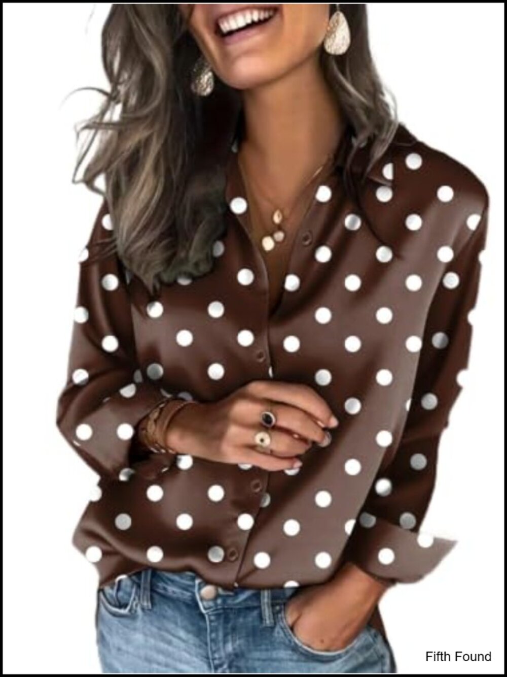 Satin Blouse Long Sleeve Button Down Shirt